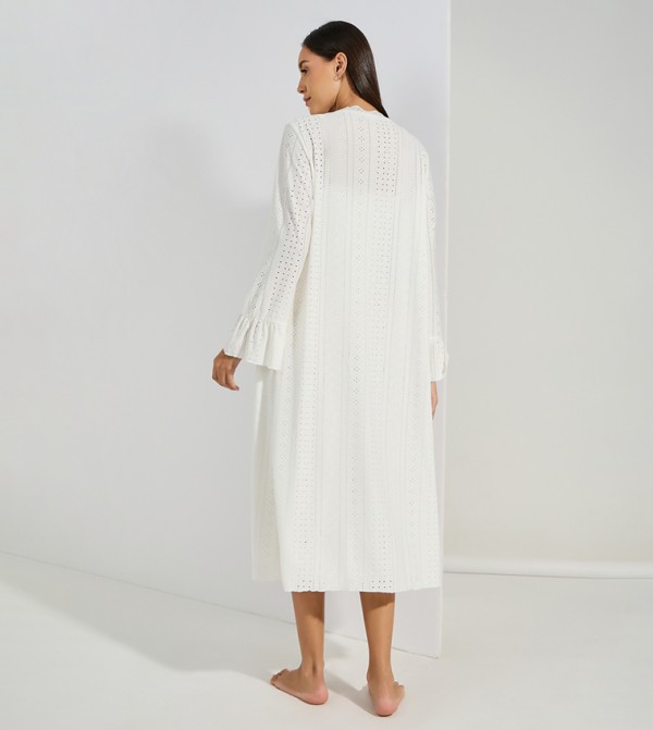 Styli  Sleepwears & Loungewears - White Night Robes & Kimonos