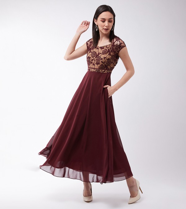 Miss Chase Miss Chase - Burgundy Party Dresses