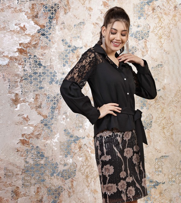 أثينا أثينا - أسود Casual Tops