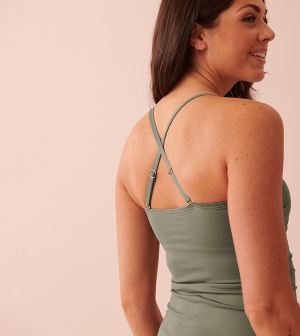 La Vie en Rose  Swimwear - Green swim Tops