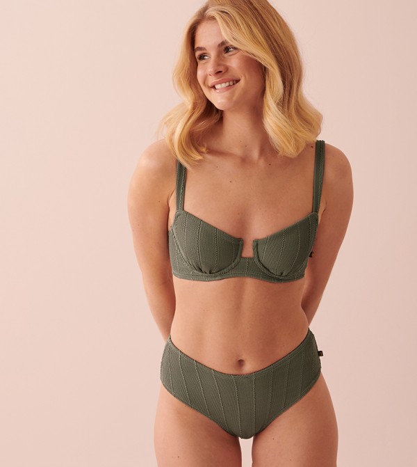 La Vie en Rose  Swimwear - Green swim Tops