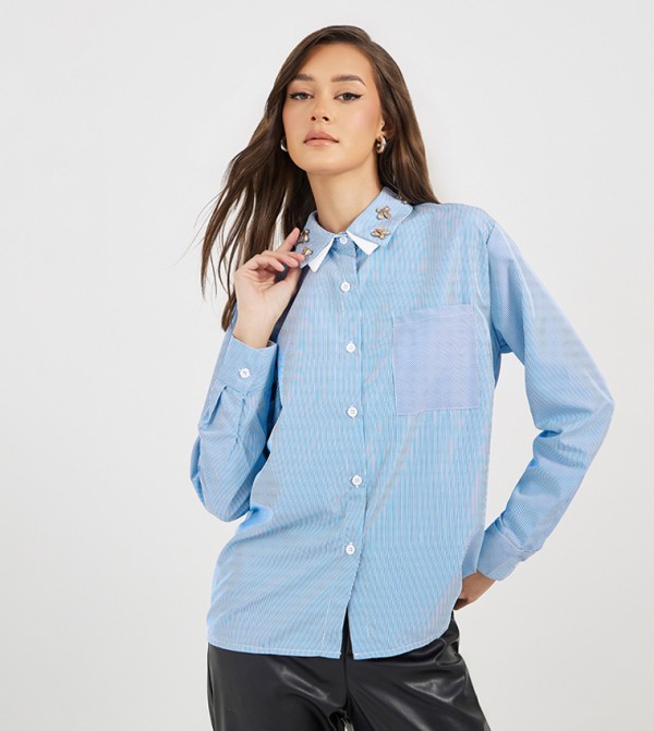 Styli  Shirts - Blue Shirts
