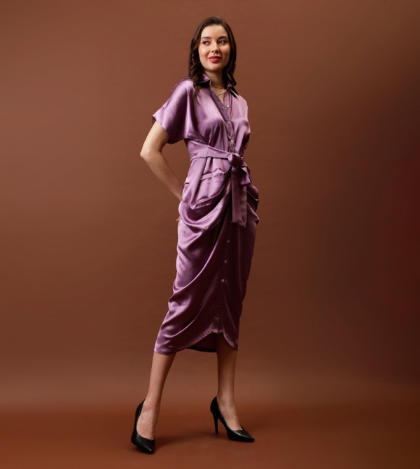 أثينا أثينا - بنفسجي  Shirt & T-Shirt Dresses