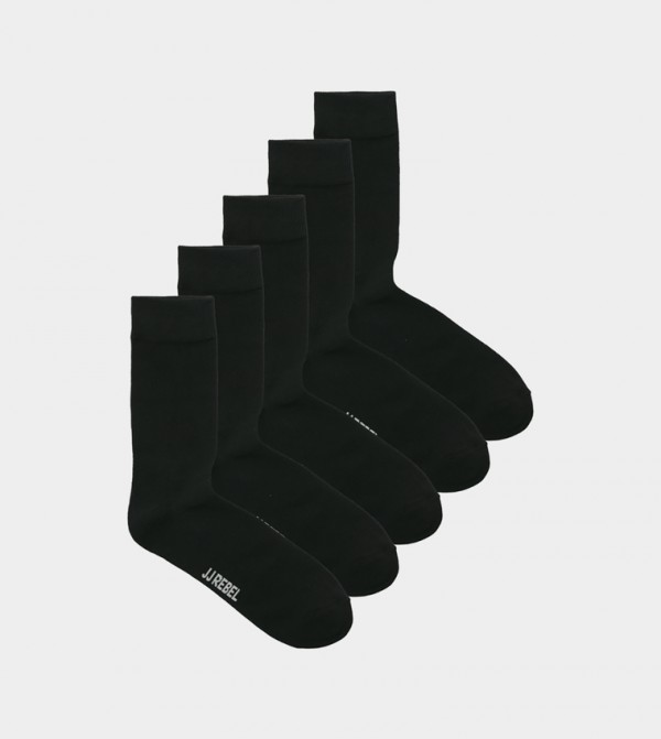 ريبيل  جوارب   - أسود Calf Length Socks