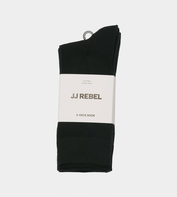ريبيل  جوارب   - أسود Calf Length Socks