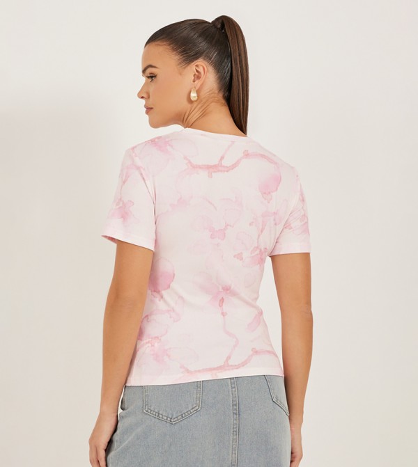 Styli Styli - Pink Casual T-Shirts
