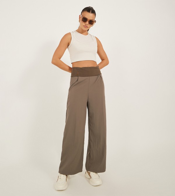 Styli Styli - Brown Casual Pants