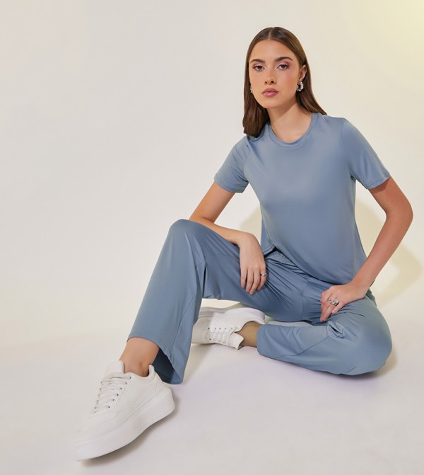 ستايلي  أطقم ملابس - أزرق Co-Ord Set