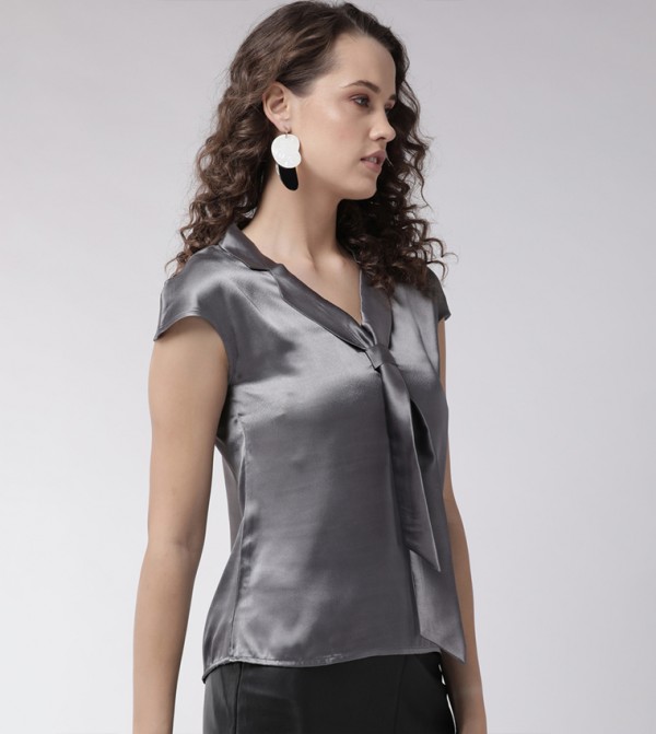 مش  - رمادي Casual Tops