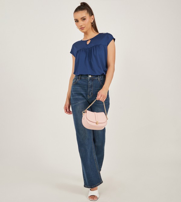 شين ياون شين ياون - NAVY BLUE Cropped Tops