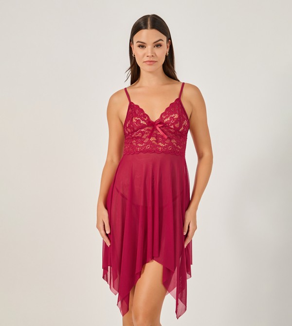 ستايلي  لانجري - أحمر Lingerie Sets