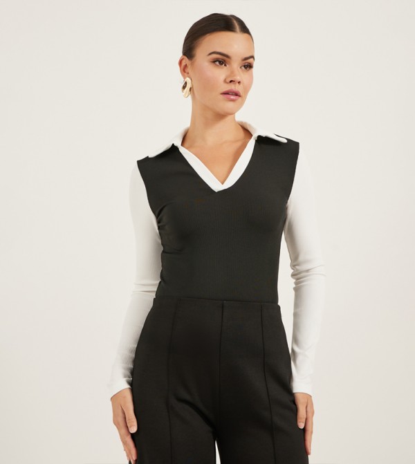 Elysia Elysia - Black Casual T-Shirts