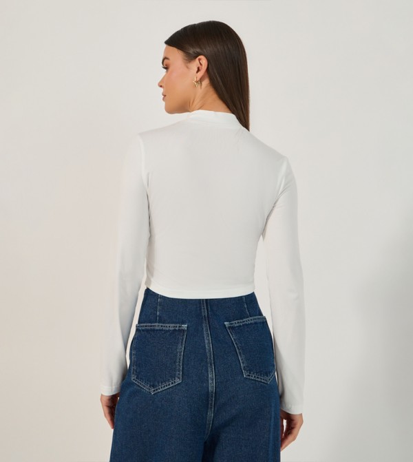 Elysia Elysia - White Cropped Tops