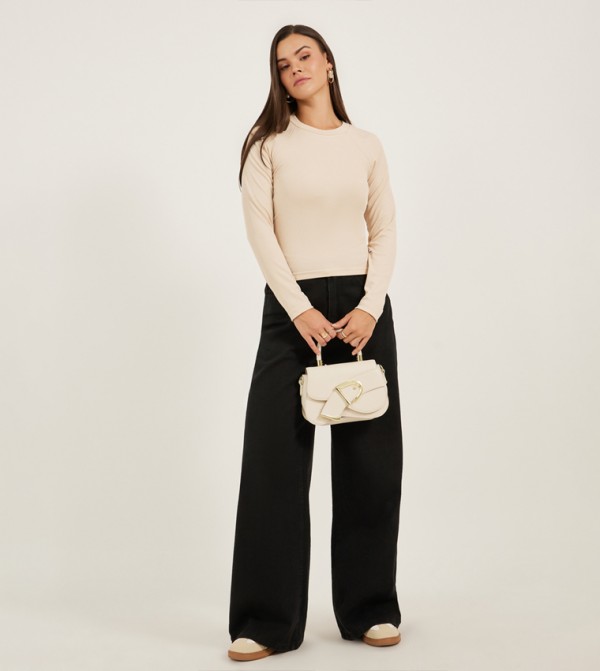 Elysia Elysia - Cream Casual T-Shirts