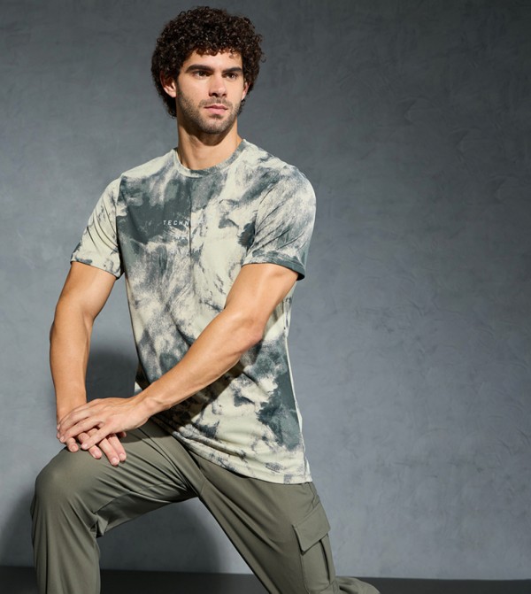 تكنوسبورت  - متعدد Round Neck T-Shirts
