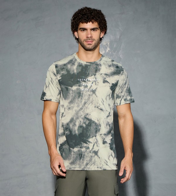 تكنوسبورت  - متعدد Round Neck T-Shirts
