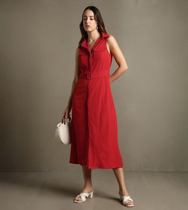 دينيس لينغو دينيس لينغو - أحمر Shirt & T-Shirt Dresses