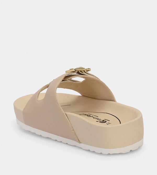 Fresh Feet  - Beige Flat Sandals