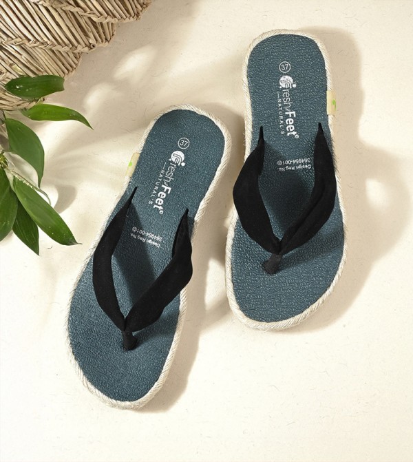 Fresh Feet  - Black Flip-Flops