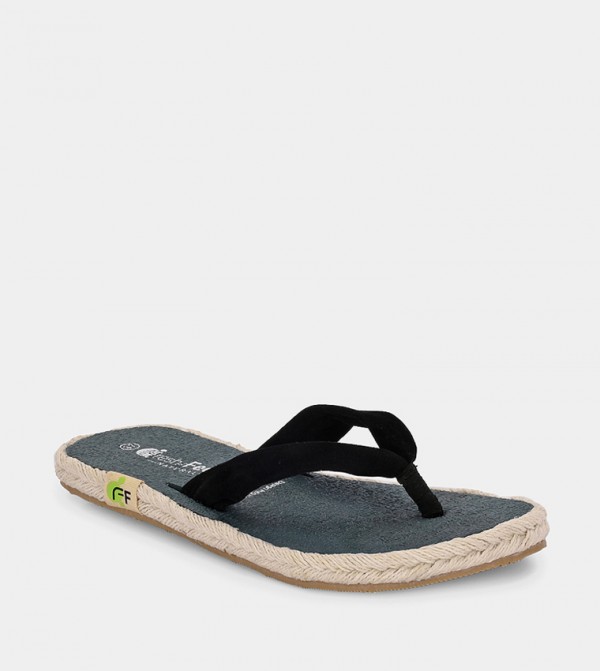 Fresh Feet  - Black Flip-Flops
