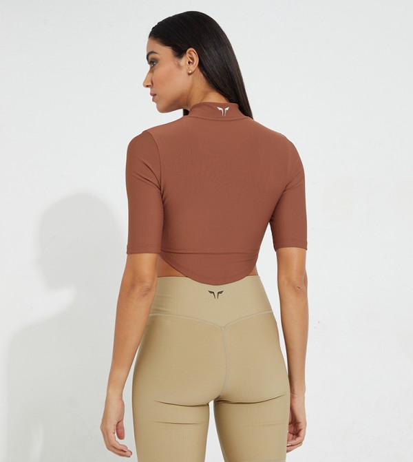 SQUATWOLF  - Brown Bodysuit & Cropped