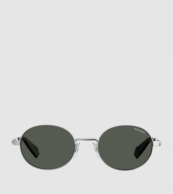 Polaroid  - Silver Round Sunglasses