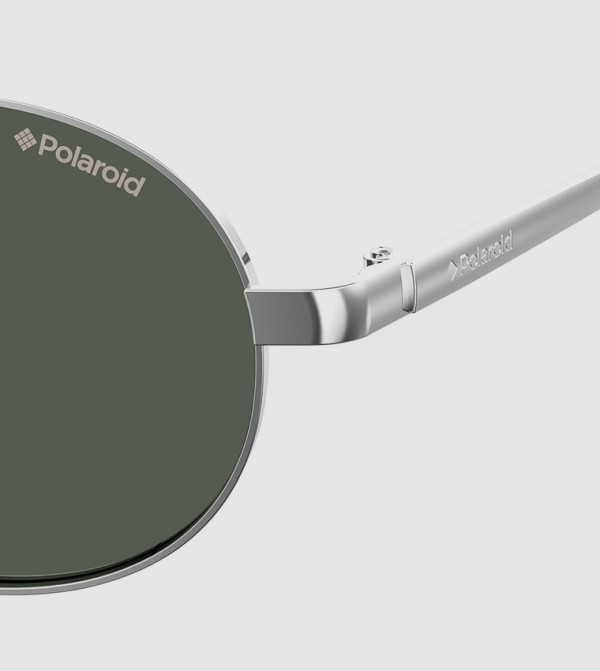 Polaroid  - Silver Round Sunglasses