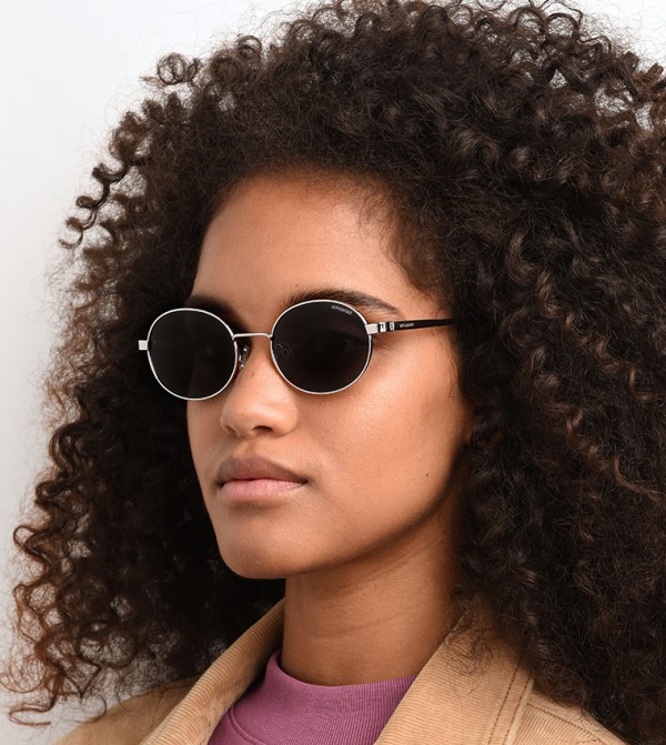 Polaroid  - Silver Round Sunglasses