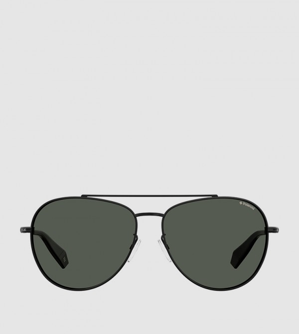 Polaroid  - Black Round Sunglasses