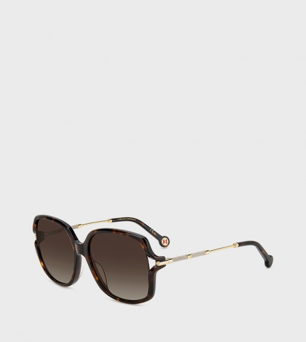 كارولينا هيريرا كارولينا هيريرا - بني  Retro Sunglasses
