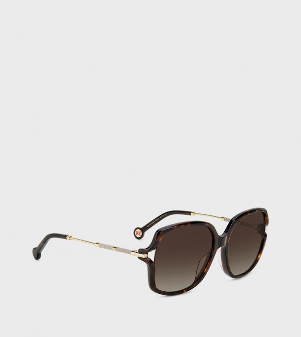 كارولينا هيريرا كارولينا هيريرا - بني  Retro Sunglasses