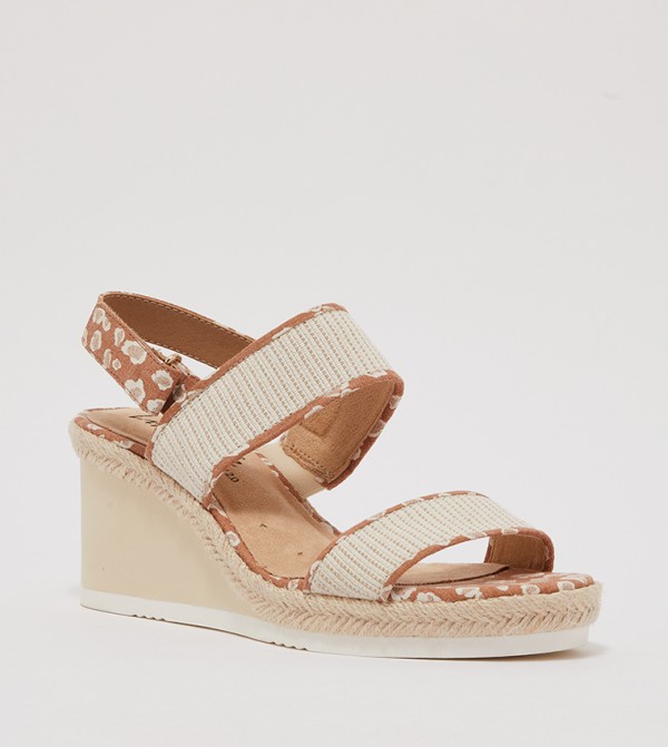 Life Stride  - Beige Wedge Sandals