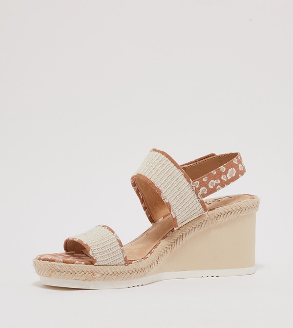 Life Stride  - Beige Wedge Sandals