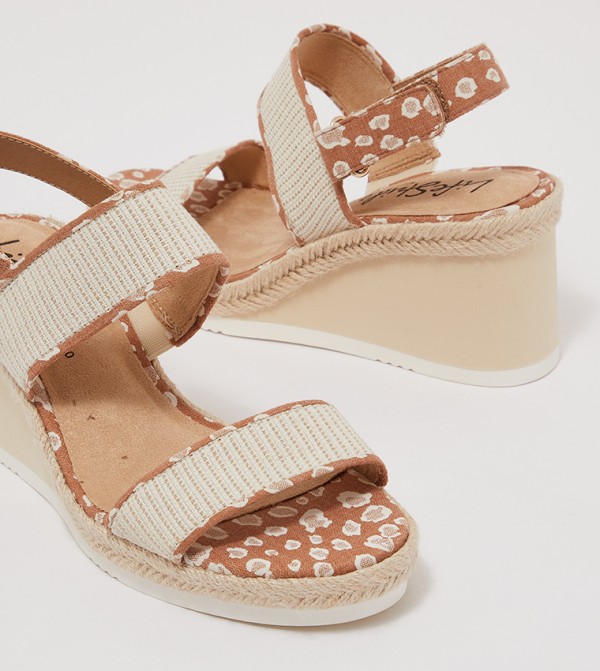 Life Stride  - Beige Wedge Sandals