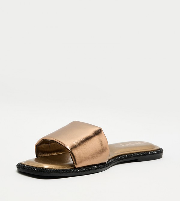 Dkny Dkny - Bronze Flat Sandals