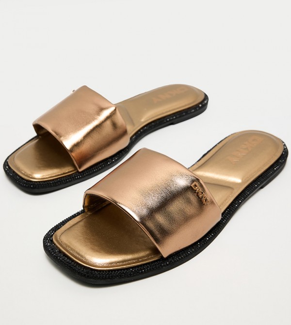 Dkny Dkny - Bronze Flat Sandals