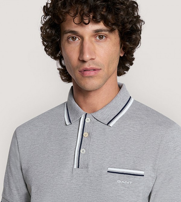 GANT GANT - Grey Polo T-shirts