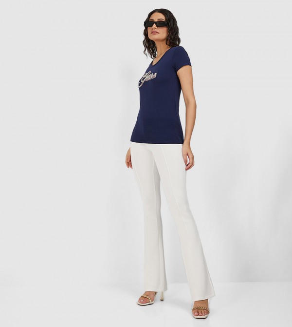 Guess  extra-10-off - Blue Casual T-Shirts