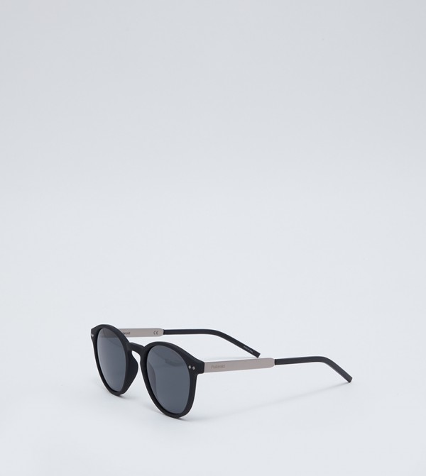 Polaroid  - Black Round Sunglasses