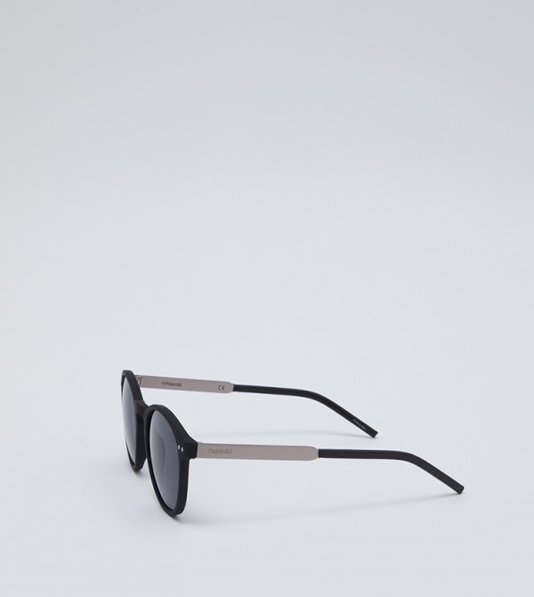 Polaroid  - Black Round Sunglasses