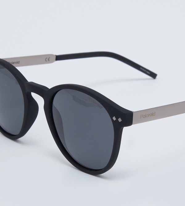 Polaroid  - Black Round Sunglasses