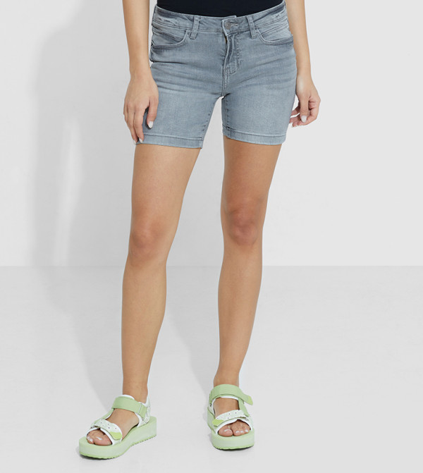 Aeropostale 90s-revival - Grey Denim shorts