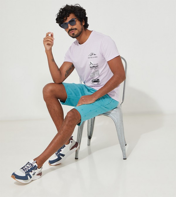  ايروبوستال clothing-store - أزرق Knit shorts