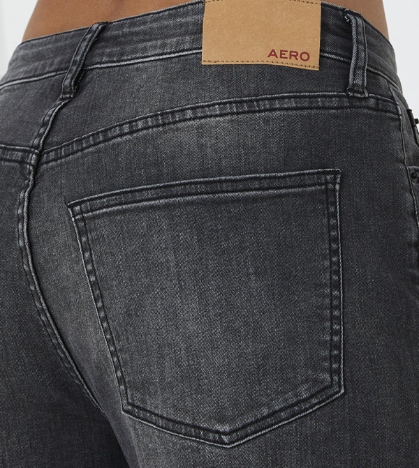 Aeropostale Aeropostale - Dark Grey Mom Jeans