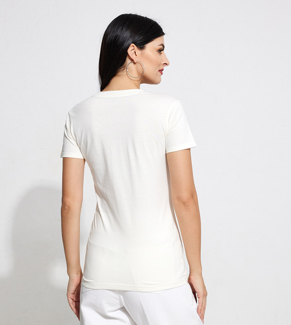  ايروبوستال  تيشيرتات  - أبيض تيشيرتات كاجوال