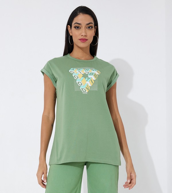 Aeropostale Aeropostale - Green Casual T-Shirts