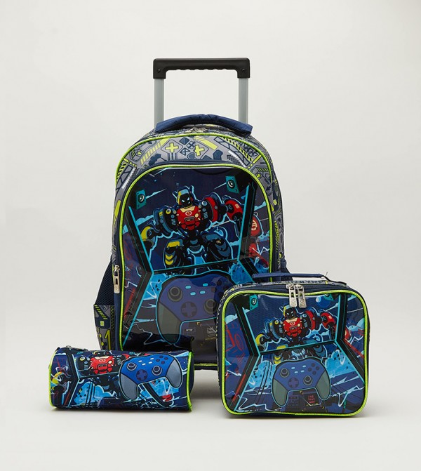 Aeropostale  Trolley Backpack Set - Navy Trolley Backpack Set