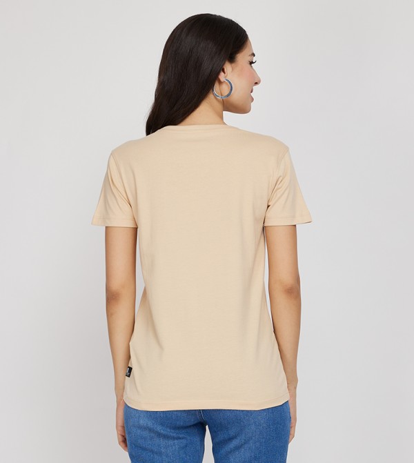 Aeropostale  Casual T-Shirts - Tan Casual T-Shirts