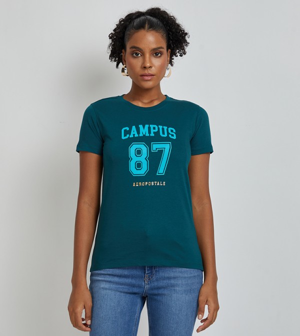 Aeropostale  Casual T-Shirts - Teal Casual T-Shirts