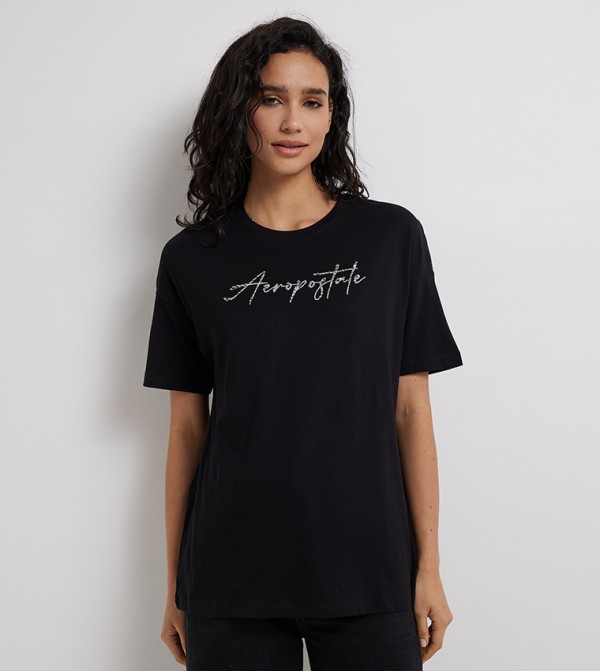 Aeropostale  T-Shirts - Black Casual T-Shirts